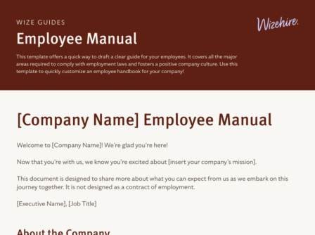 employee handbook template cta